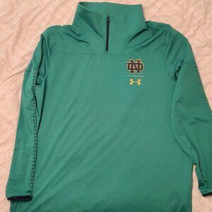 Men's Notre Dame Under Armour Heat-Gear Quarter Zip